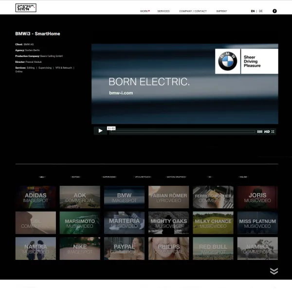 Screenshot der fertigen Website von postpro unter Drupal 7.